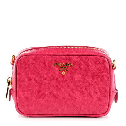 Prada Saffiano Mini Camera Crossbody Peonia 1 of 8