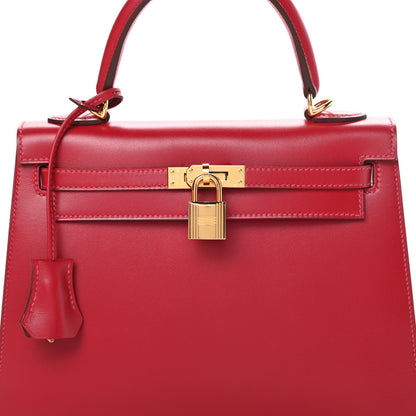 Hermes Tadelakt Kelly Sellier 25 Rouge Vif 8 of 11