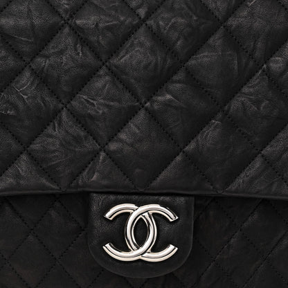 Chanel Washed Lambskin Quilted Maxi Chain Around Flap Black 8 of 10