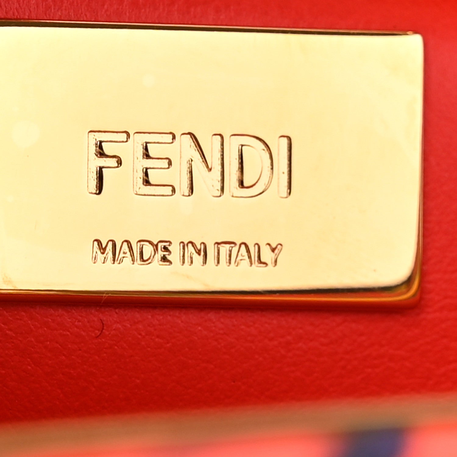 Fendi Nappa Marble Mini Peekaboo Iconic Satchel Rosso Multicolor 7 of 10