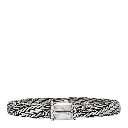 John Hardy Sterling Silver 8.5mm Woven Chain Bracelet 1 of 3