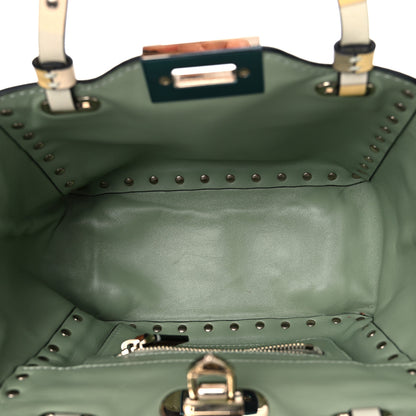 Valentino Garavani Vitello Native Couture 1975 Mini Rockstud Tote Multicolor 5 of 11