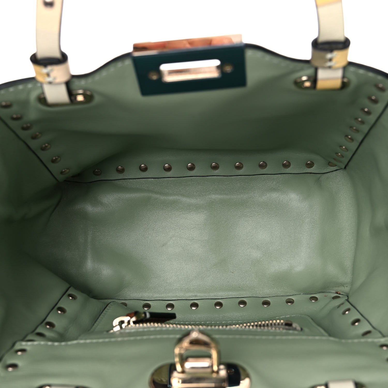 Valentino Garavani Vitello Native Couture 1975 Mini Rockstud Tote Multicolor 5 of 11