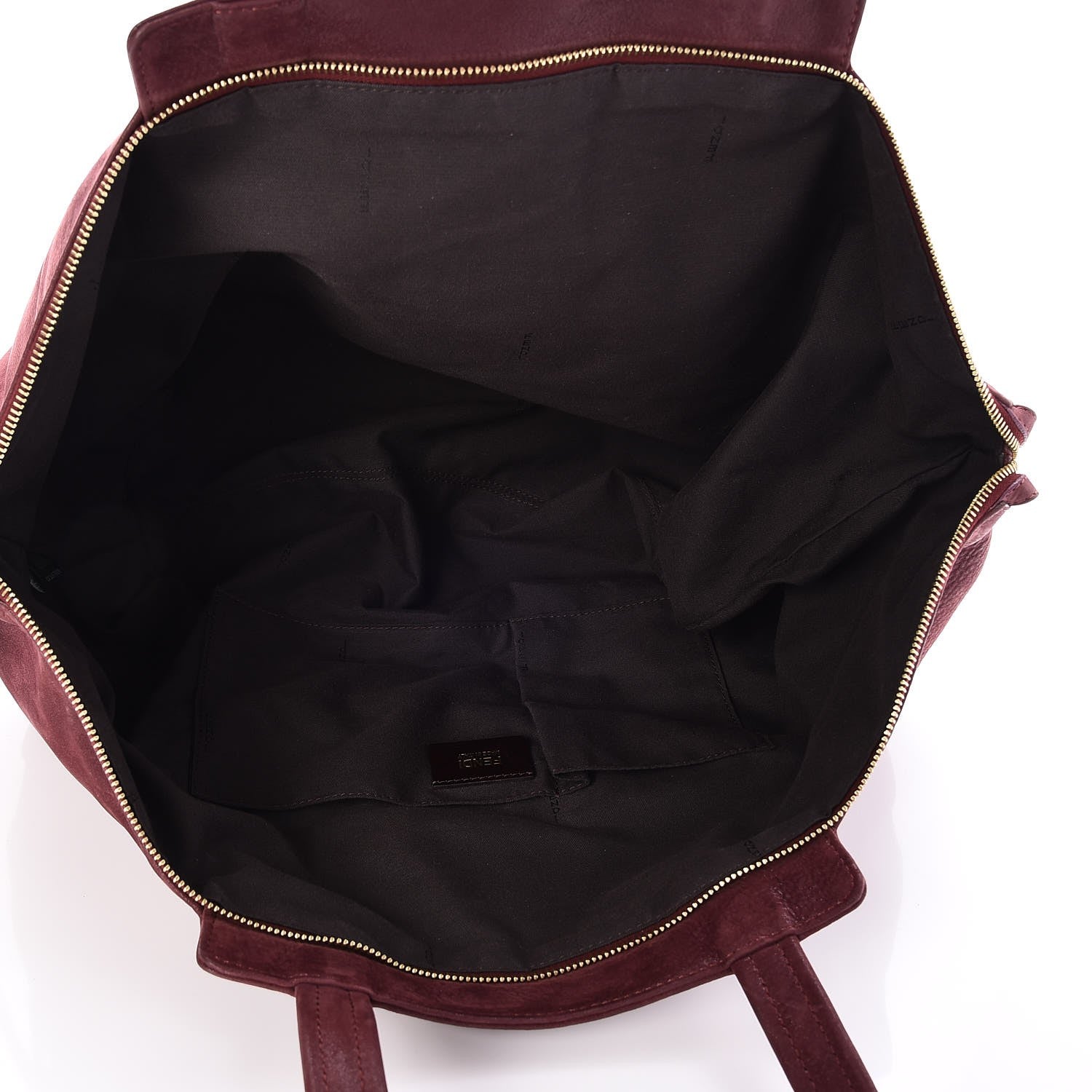 Fendi Metallic Nubuck Medium Chains Tote Rosso Scuro 5 of 7