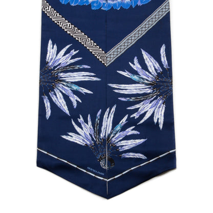 Hermes Silk Brazil Maxi Twilly Marine Bleu Roy Lavande 3 of 7