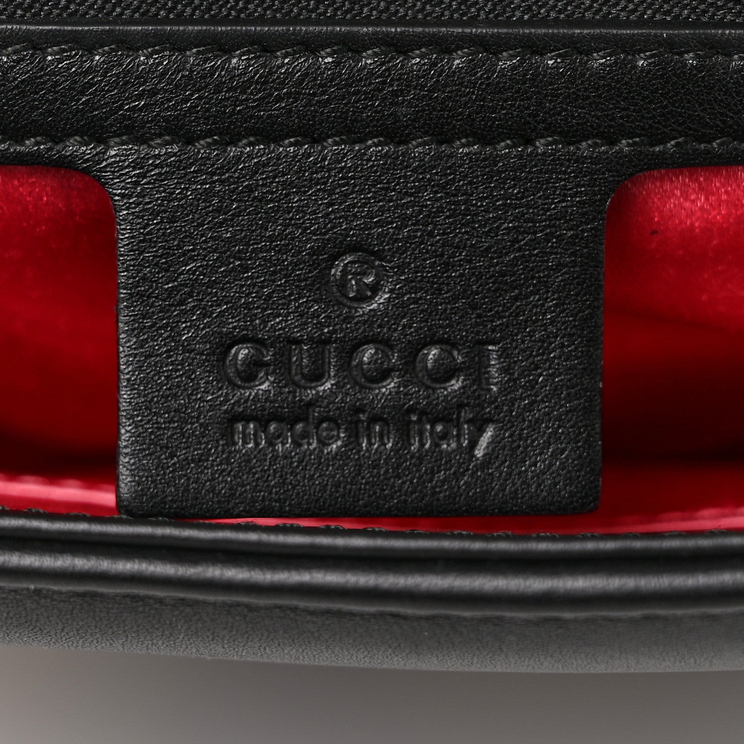 Gucci Calfskin Matelasse Medium GG Marmont Shoulder Bag Black White 6 of 9