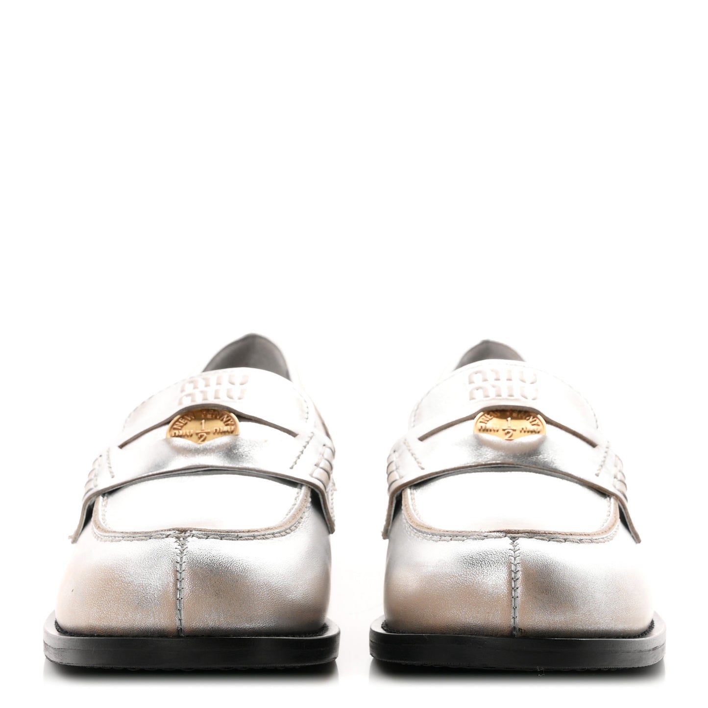 Vitello Deco Penny Loafer 39 Argento