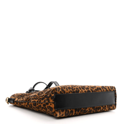 Saint Laurent Suede Leopard Print Toy Shopping Tote Naturale 4 of 9