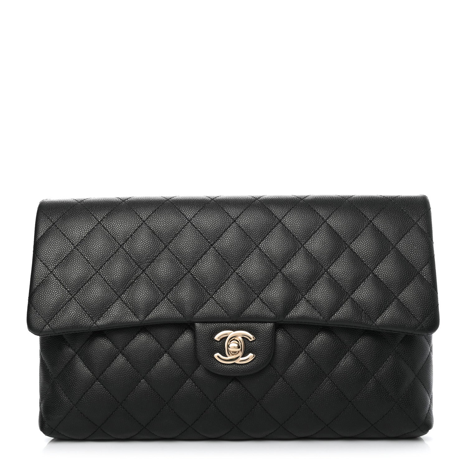 Chanel Caviar Quilted Flap Clutch Black 1 of 6