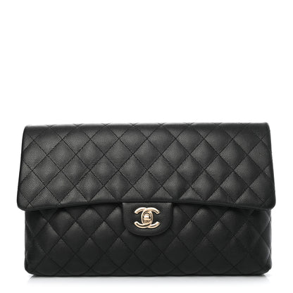 Chanel Caviar Quilted Flap Clutch Black 1 of 6