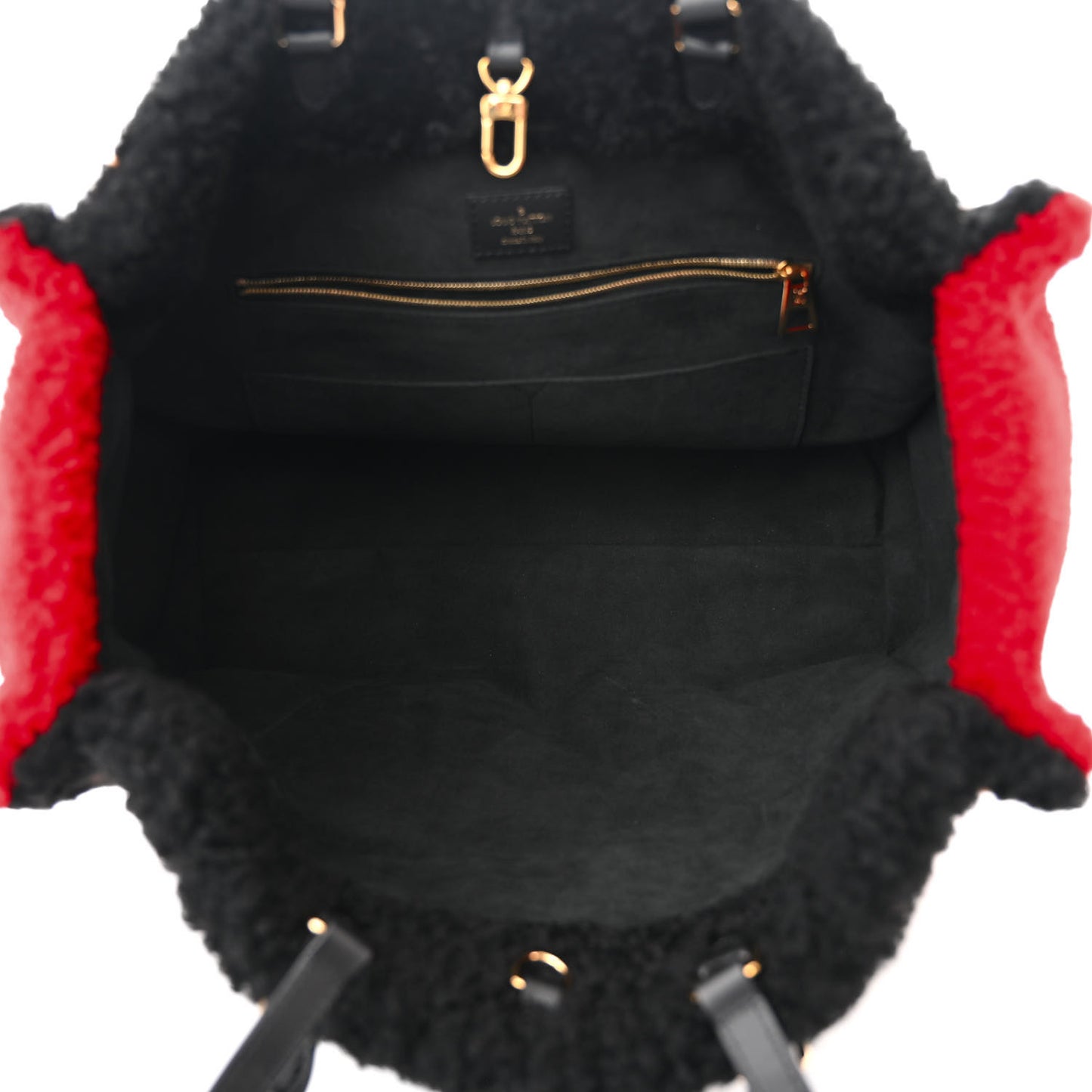 Shearling Monogram Giant Teddy Onthego GM Black Red