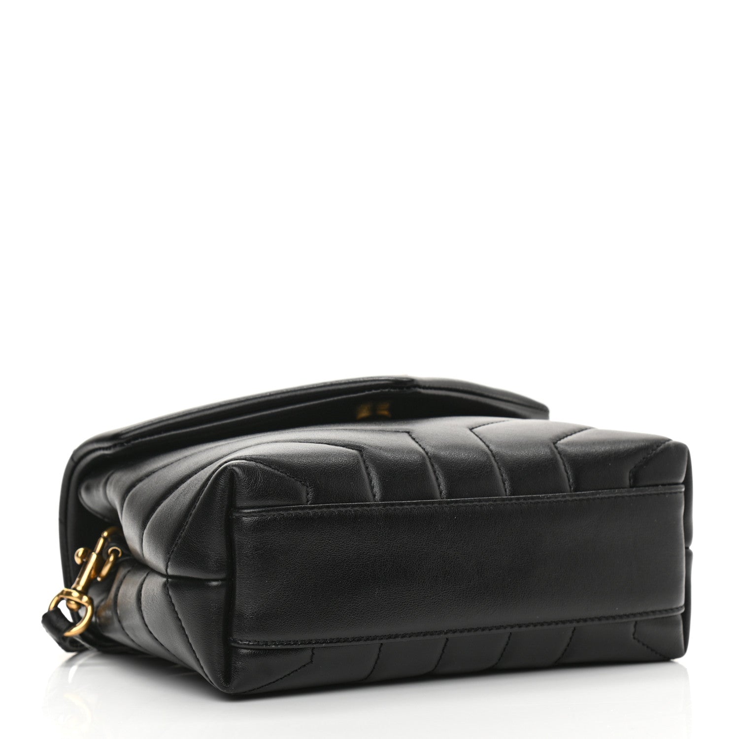 Saint Laurent Calfskin Y Quilted Monogram Toy Loulou Crossbody Bag Black 4 of 10