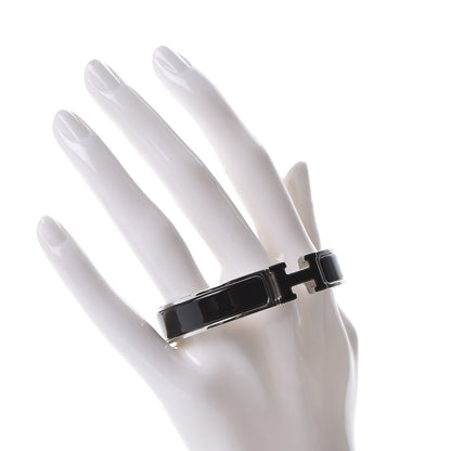 Hermes Enamel Narrow Clic Clac H Bracelet PM Black 2 of 4