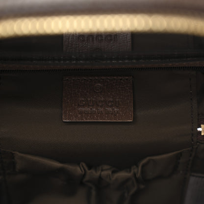 Gucci GG Supreme Monogram Textured Calfskin Web Ophidia Vanity Cosmetic Case Beige Ebony New Acero 6 of 10