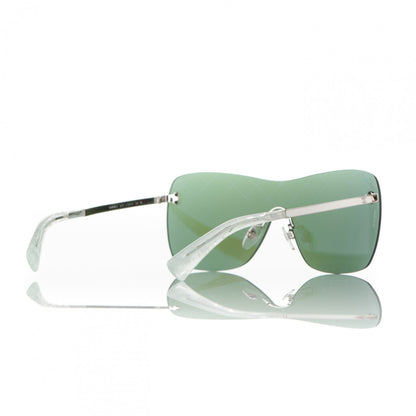 Chanel Metal Shield Runway Sunglasses 4215 Silver Purple 4 of 10