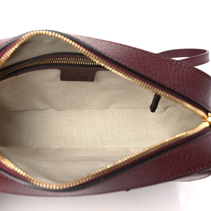 Gucci Monogram Textured Dollar Calfskin Small Horsebit 1955 Shoulder Bag Sahara Rubino Chardonnay 5 of 11