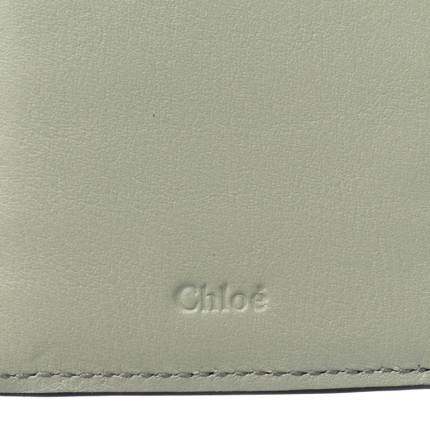 Chloe Calfskin Alphabet Compact Wallet Light Eucalyptus 6 of 16