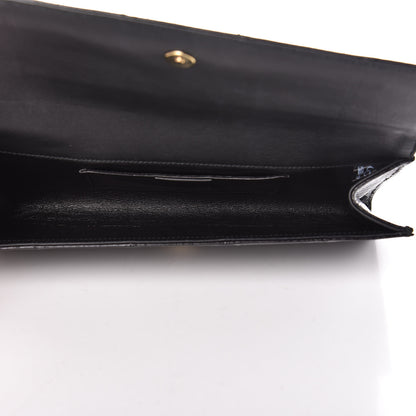Gucci Snakeskin Broadway Clutch Black 5 of 13