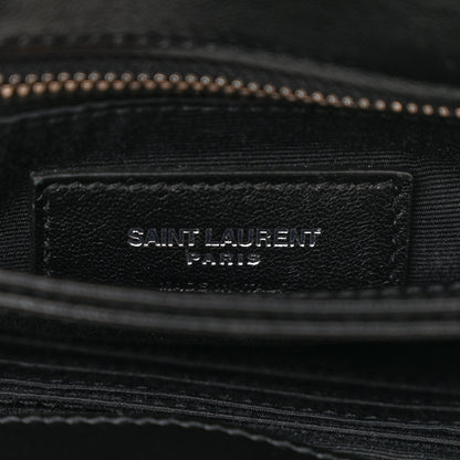 Saint Laurent Calfskin Y Quilted Studded Monogram Toy Loulou Crossbody Bag Black 7 of 10