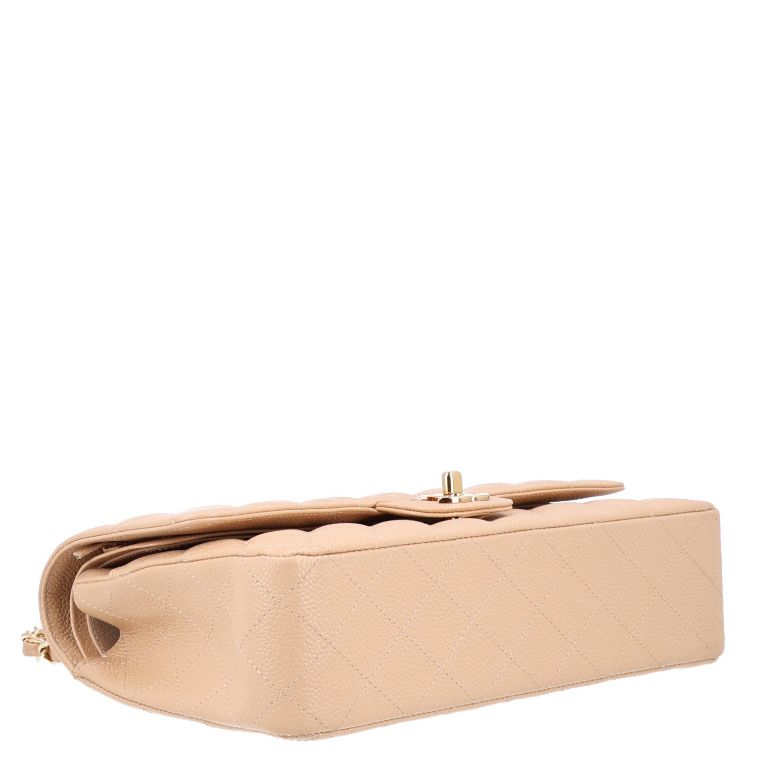 Chanel Caviar Quilted Medium Double Flap Beige 5 of 11