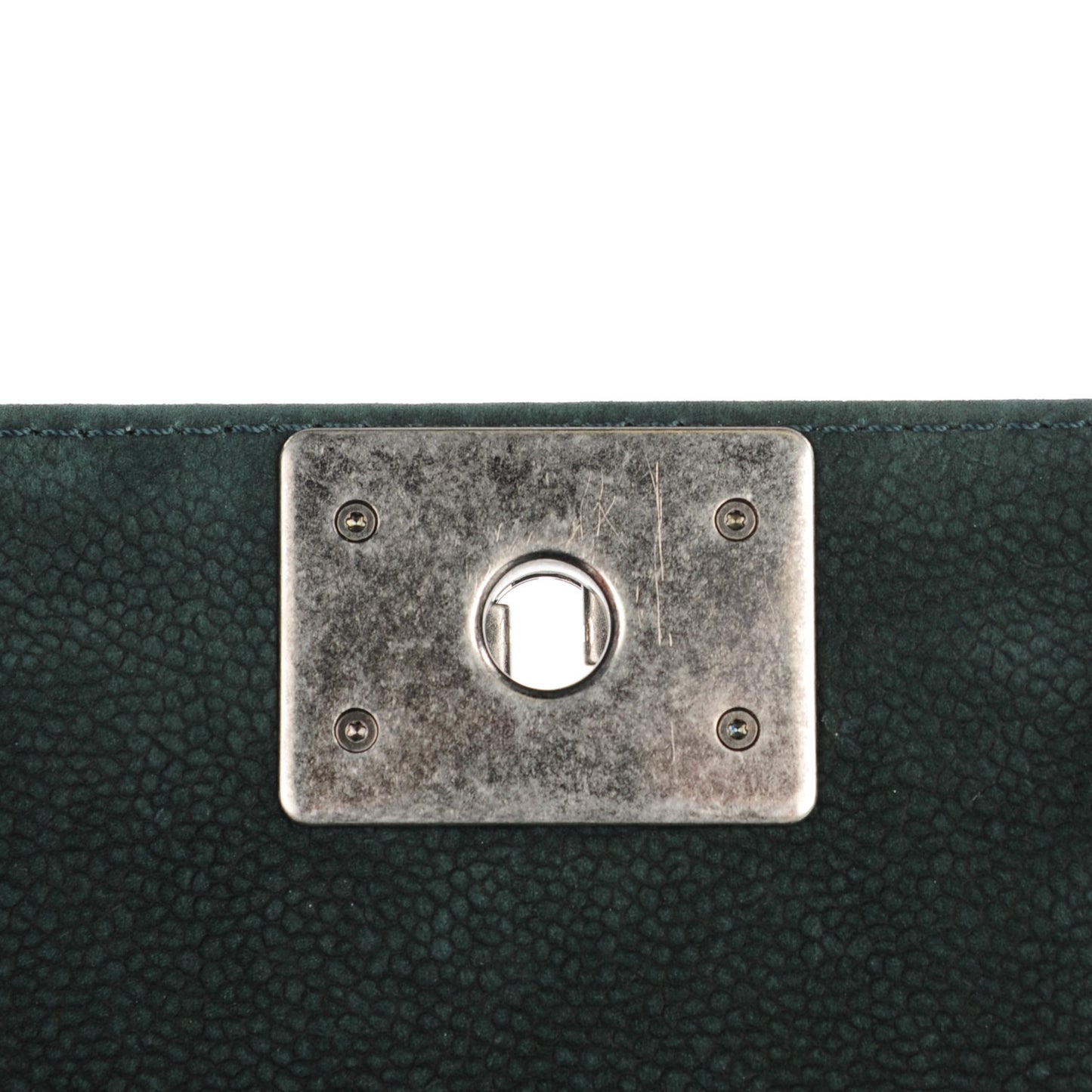 Iridescent Caviar Quilted Medium Boy Flap Dark Green