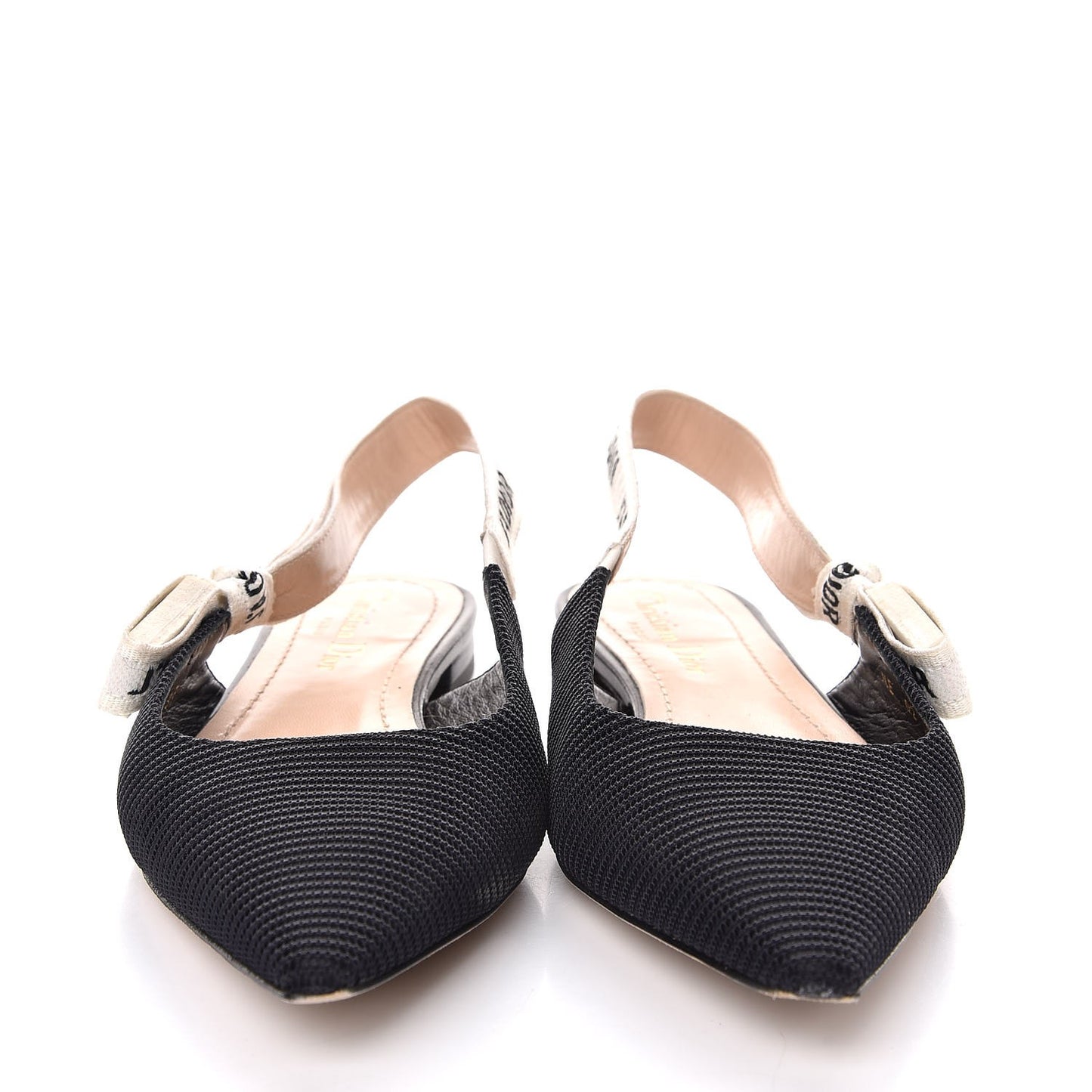Technical Canvas Ribbon J'Adior Slingback Ballet Flats 37 Black