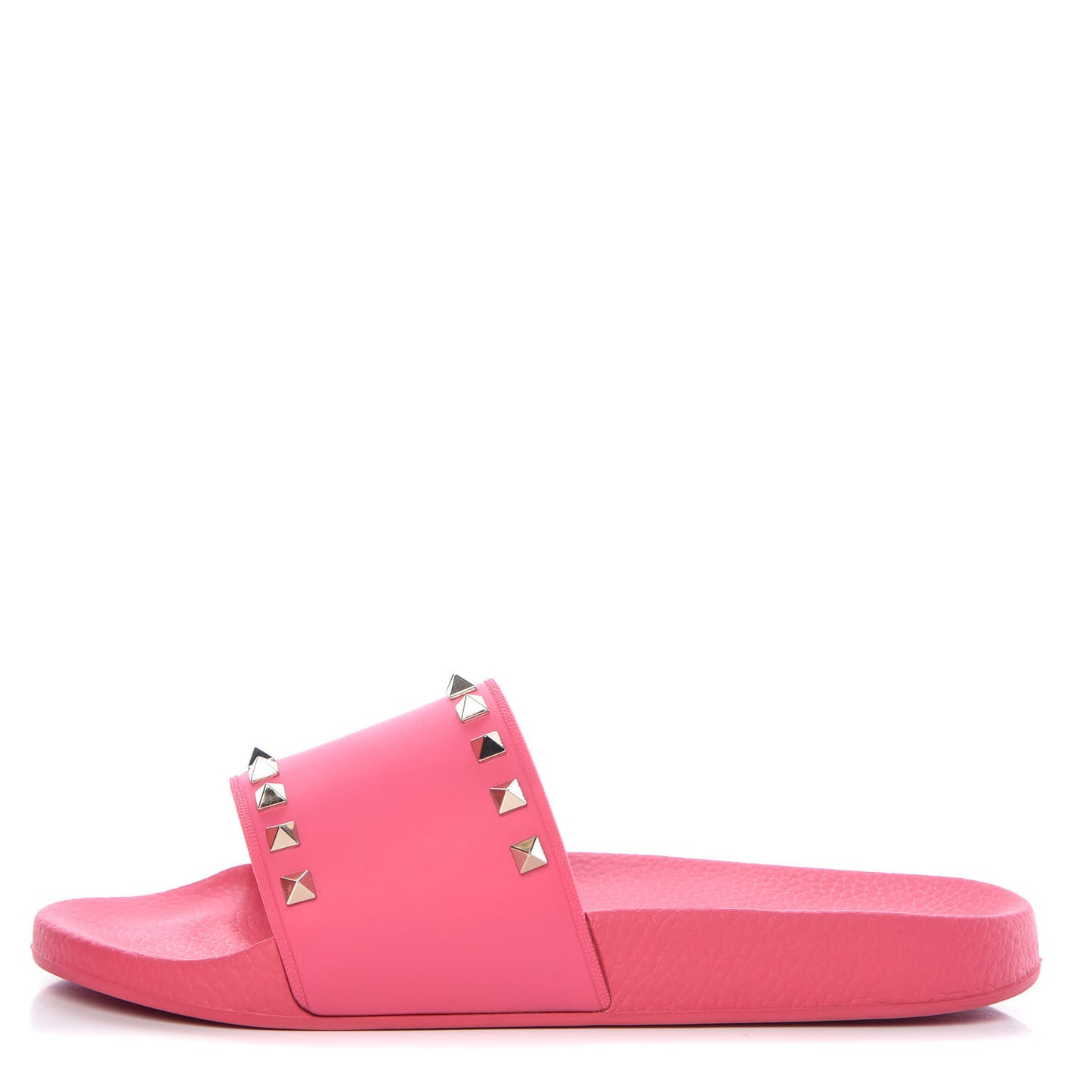Rubber Rockstud Slide Sandals 41 Shadow Pink