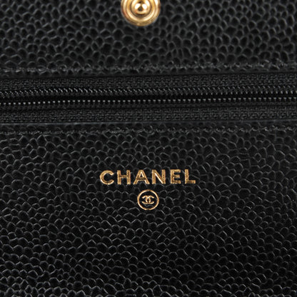 Chanel Caviar Quilted Wallet On Chain WOC Black 6 of 8
