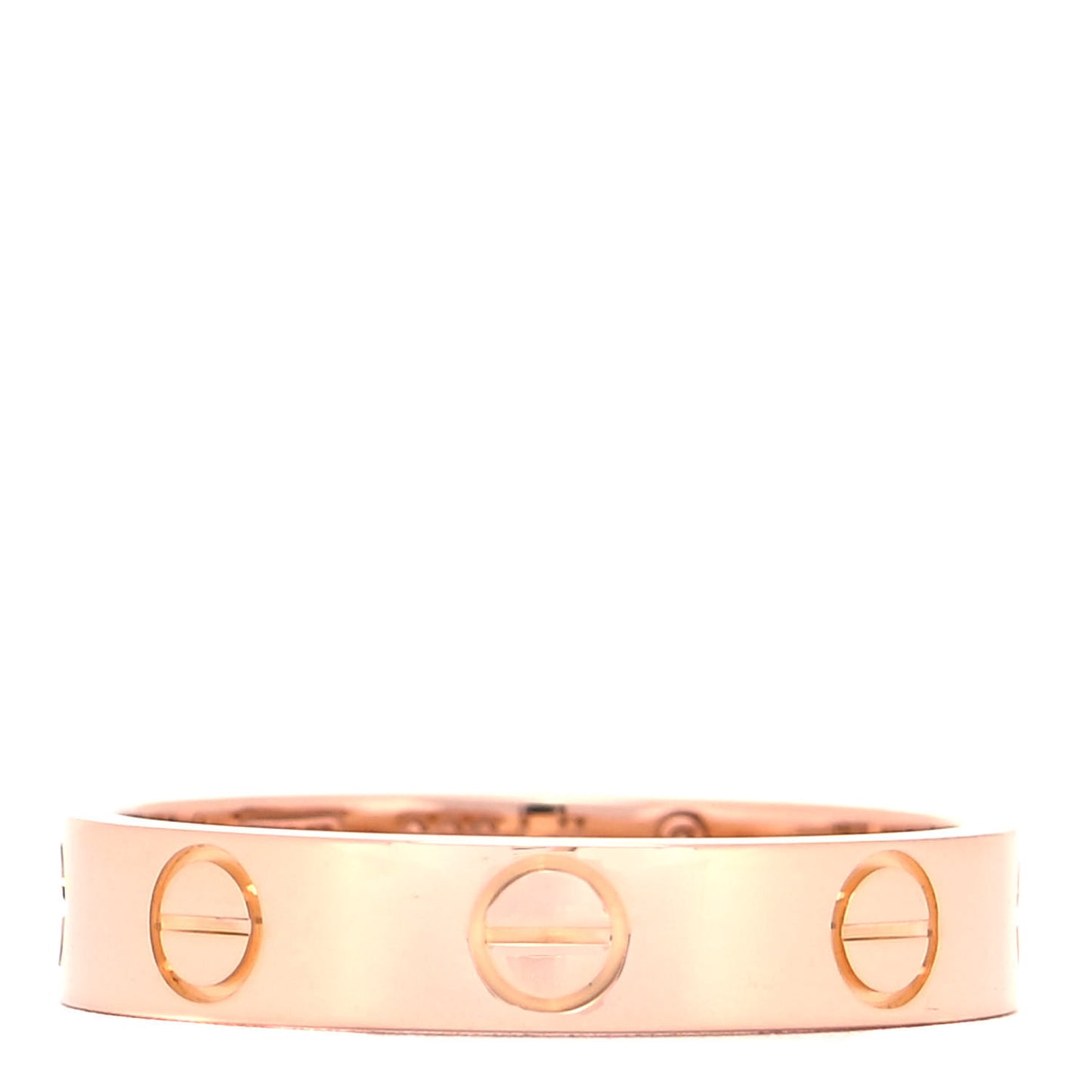 18K Pink Gold 3.5mm LOVE Wedding Band Ring 49 4.75