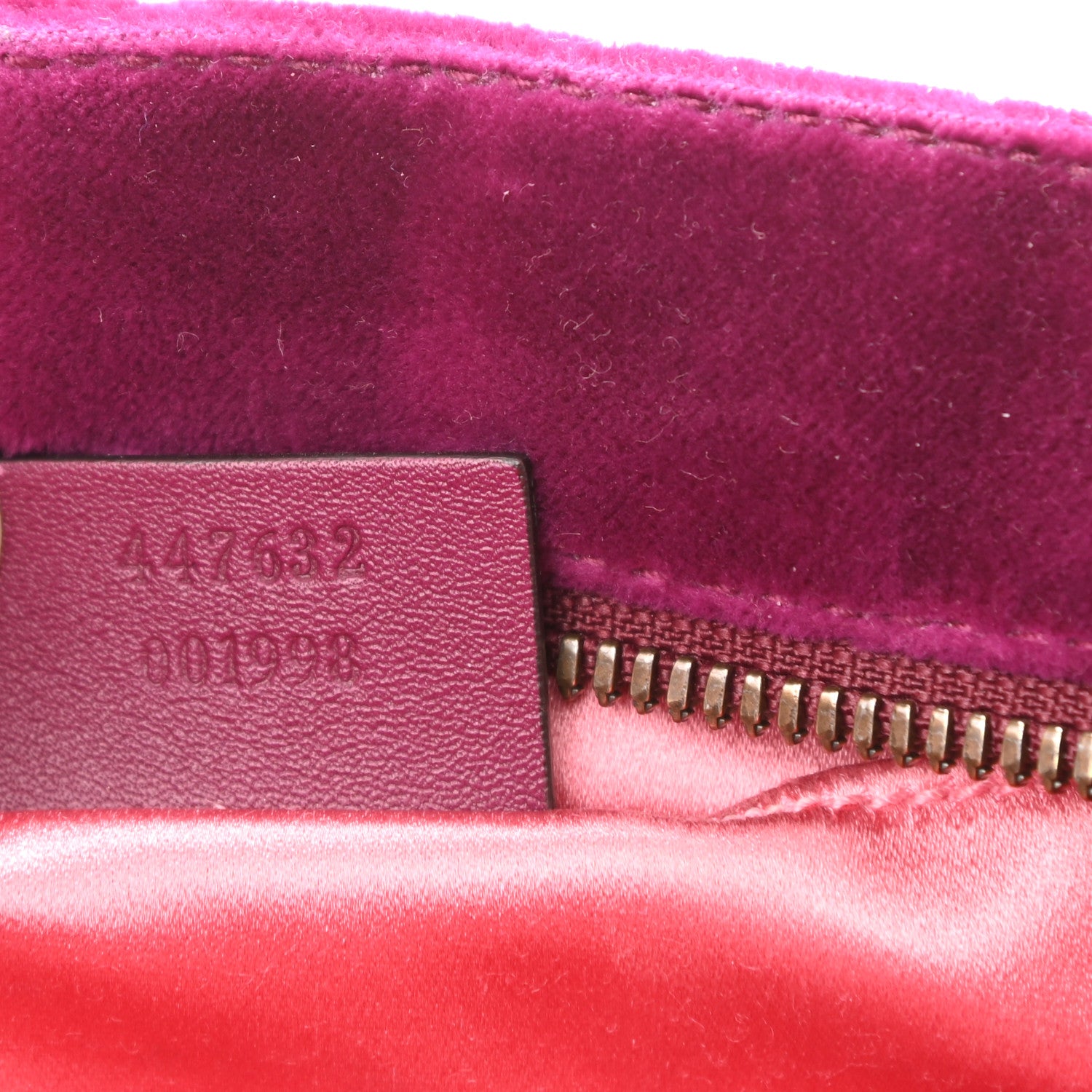 Gucci Velvet Matelasse Small GG Marmont Chain Shoulder Bag Fuchsia Violet Cyclamen 7 of 10