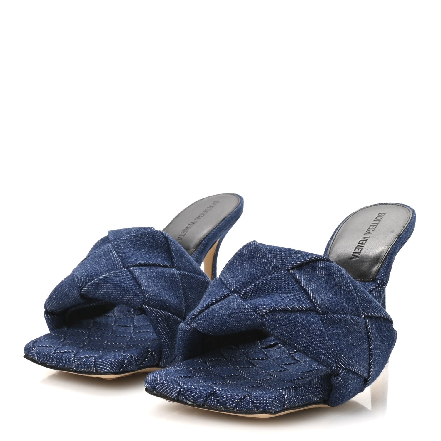Bottega Veneta Denim Intrecciato Lido Mule 90 Sandals 36.5 Indigo 4 of 8