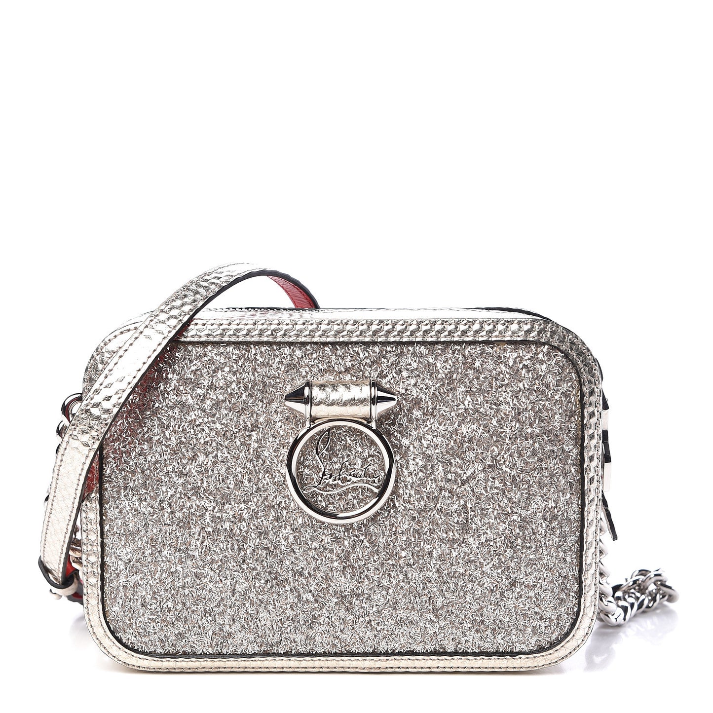 Givre Calfskin Glitter Cubiste Mini Rubylou Perle Platine