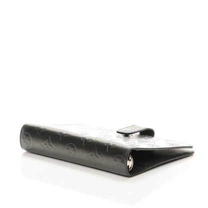 Louis Vuitton Mat Monogram Medium Ring Agenda Cover Black 4 of 10