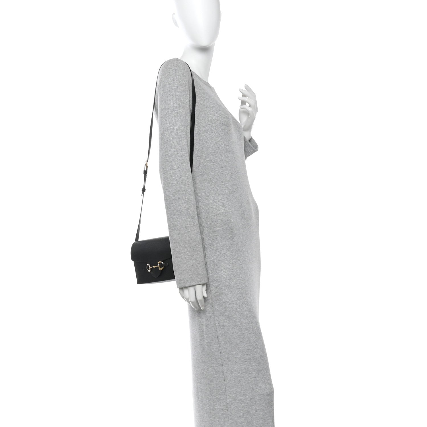 Gucci Calfskin Horsebit 1955 Shoulder Bag Black 2 of 17