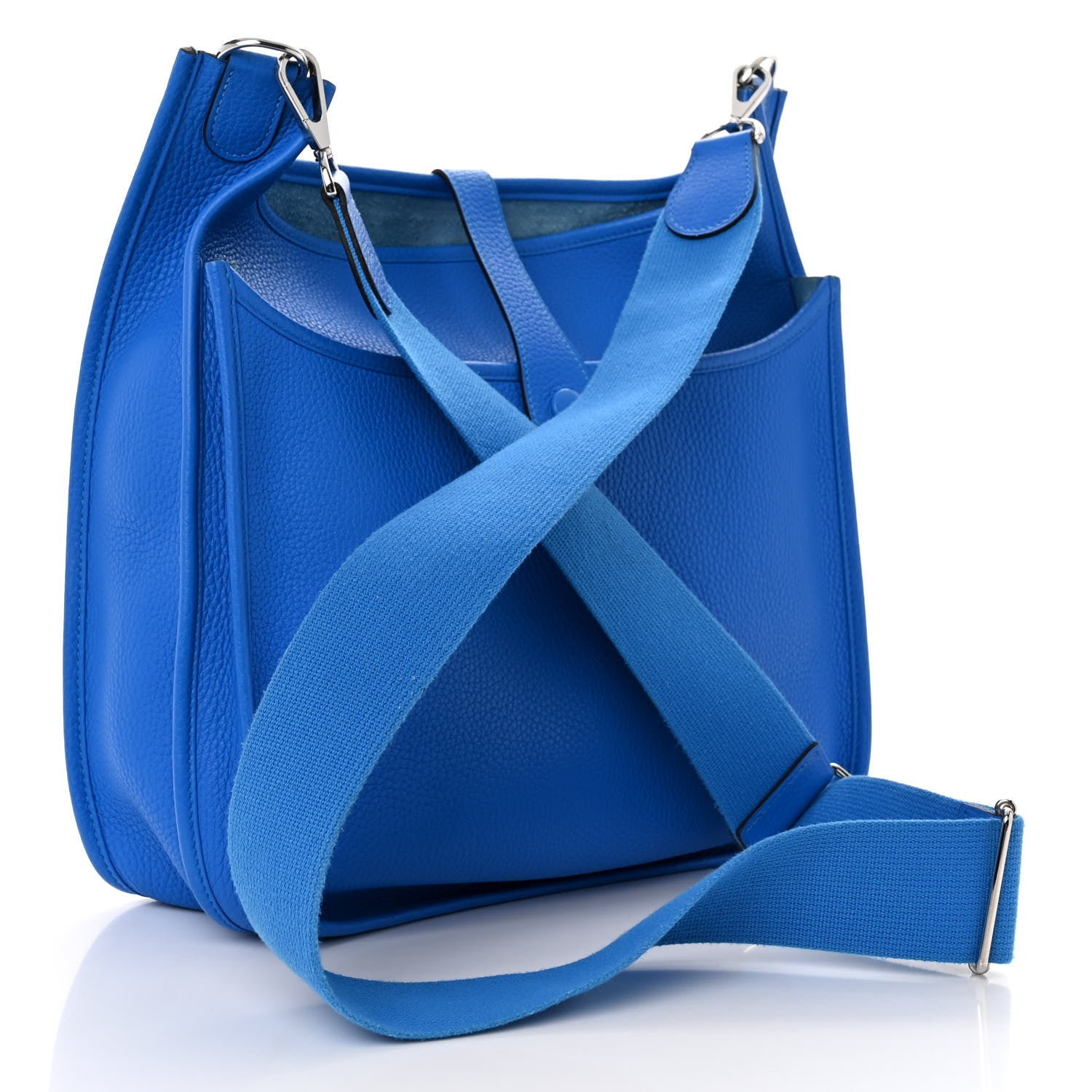 Hermes Taurillon Clemence Evelyne III GM Bleu Hydra 2 of 10