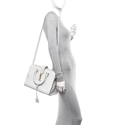 Saint Laurent Calfskin Small Monogram Cabas White 2 of 10