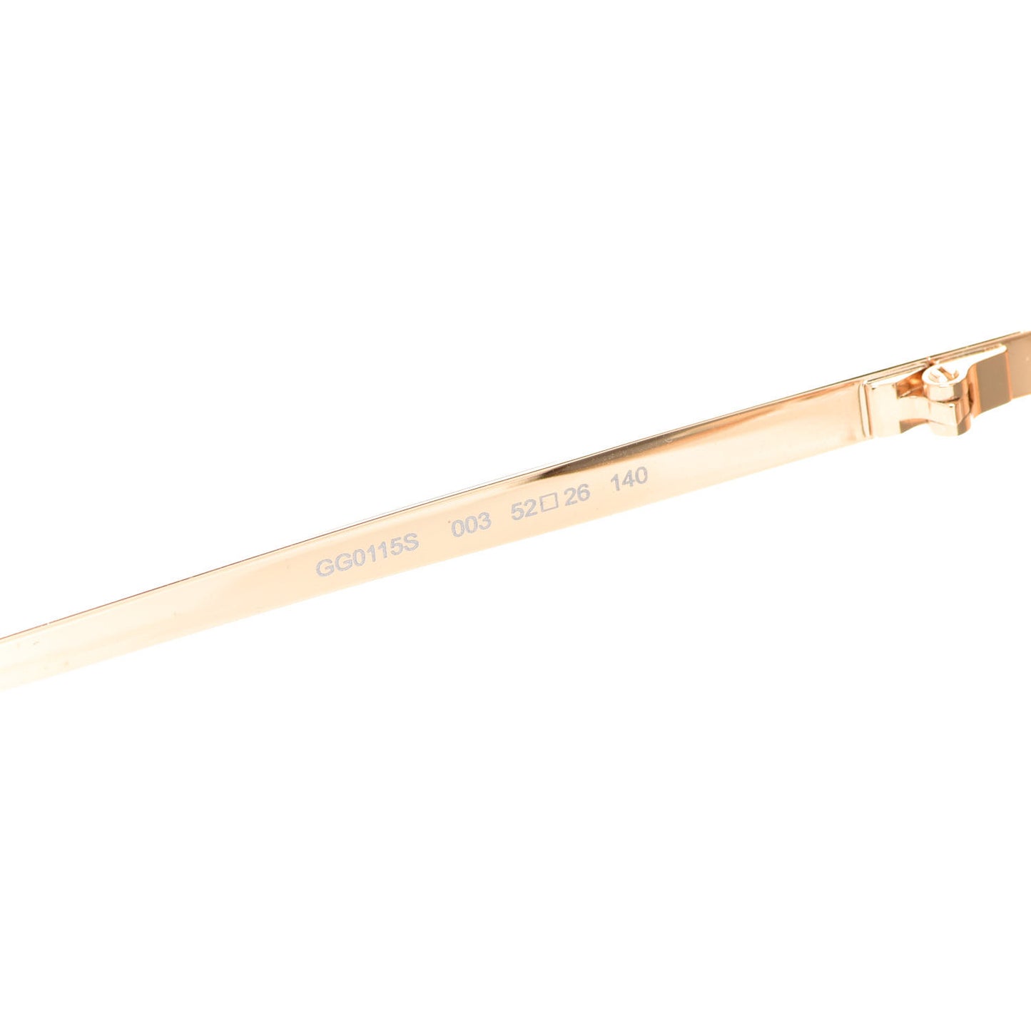 Metal Acetate Crystal Oversize GG0115S Sunglasses Rose Gold
