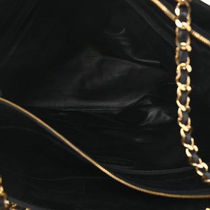 Chanel Calfskin Stitched XL Weekender Black 7 of 14