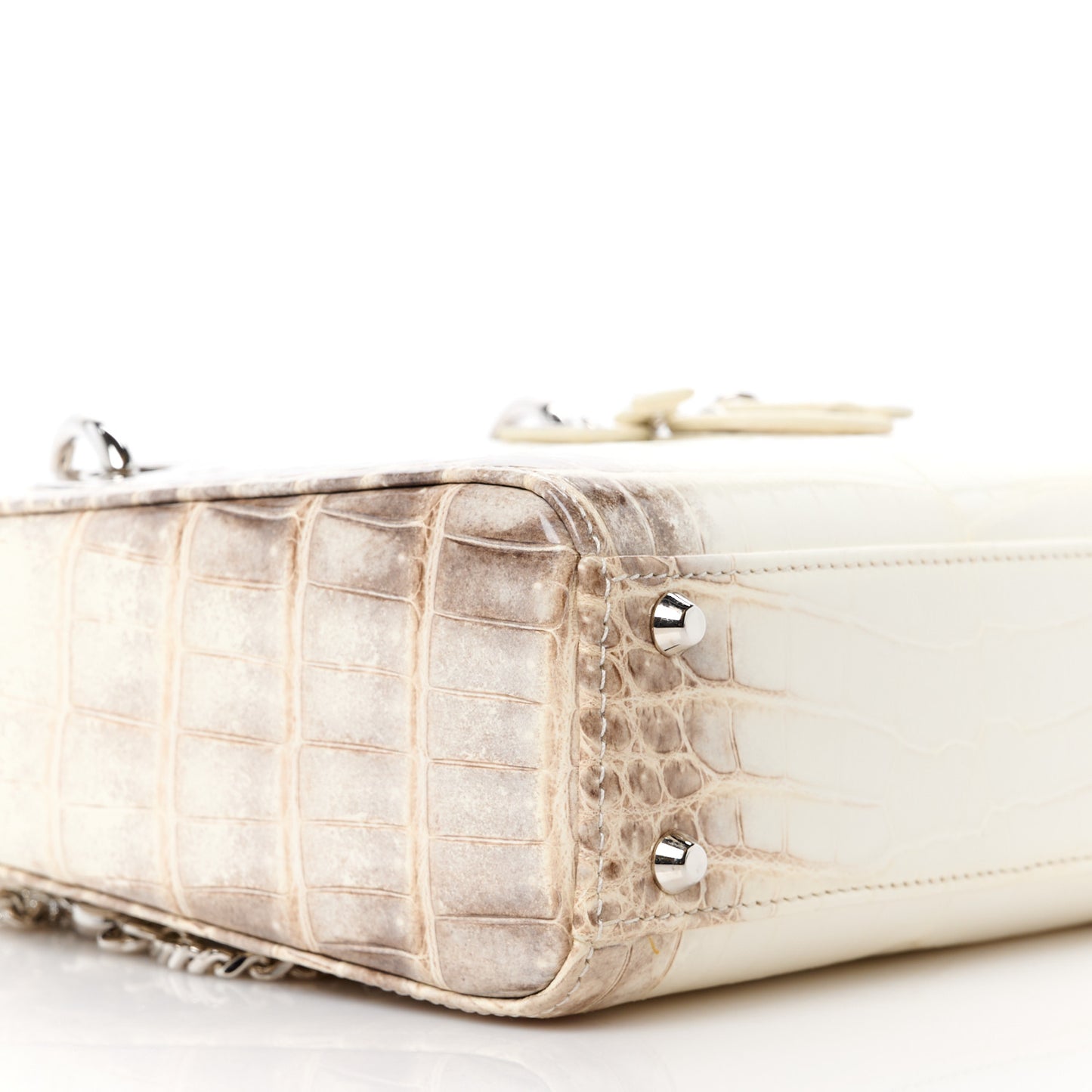 Niloticus Crocodile Himalaya Mini Lady Dior White