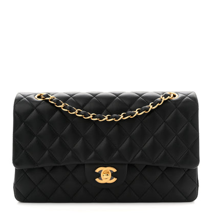 Chanel Lambskin Quilted Medium Double Flap Black 1 of 10
