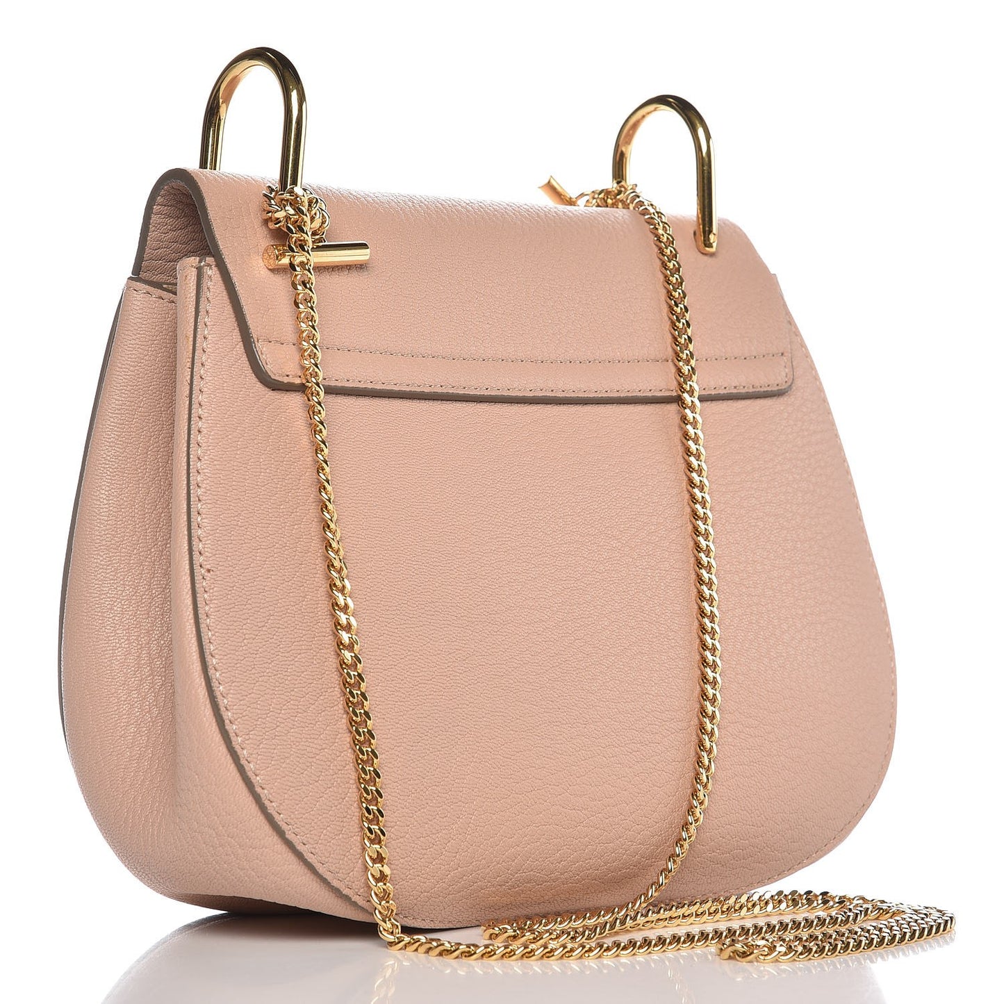Grained Lambskin Drew Shoulder Bag Cement Pink