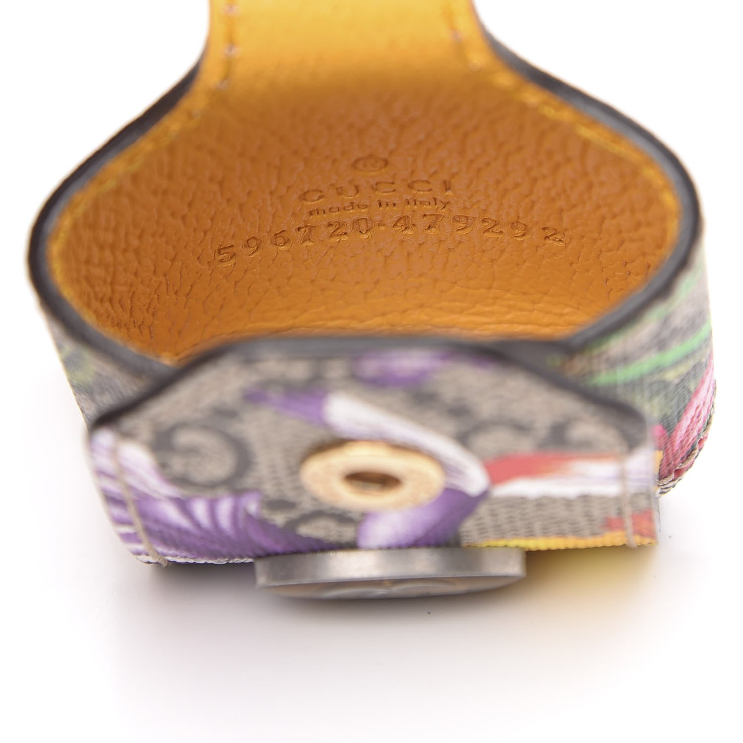 Gucci GG Supreme Monogram Flora Ophidia Airpod Case Beige 3 of 4