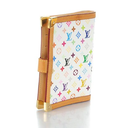 Louis Vuitton Monogram Multicolor Small Ring Agenda Cover White 3 of 7