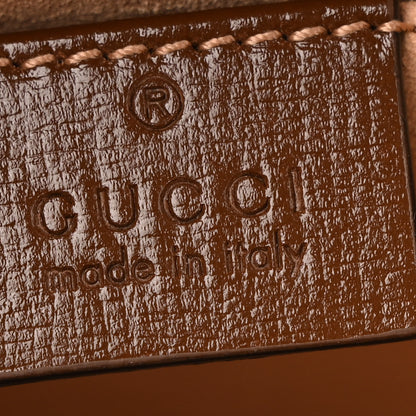 Gucci GG Supreme Monogram Script Logo Heart Crossbody Bag Beige Brown 6 of 13