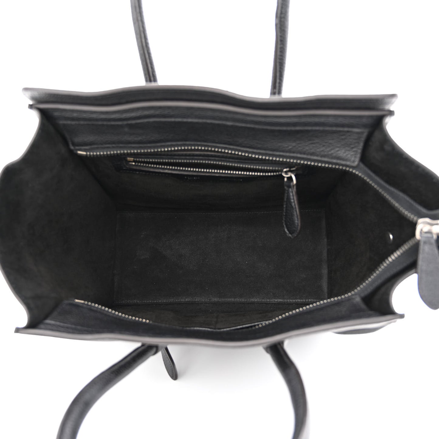 Drummed Calfskin Micro Luggage Black