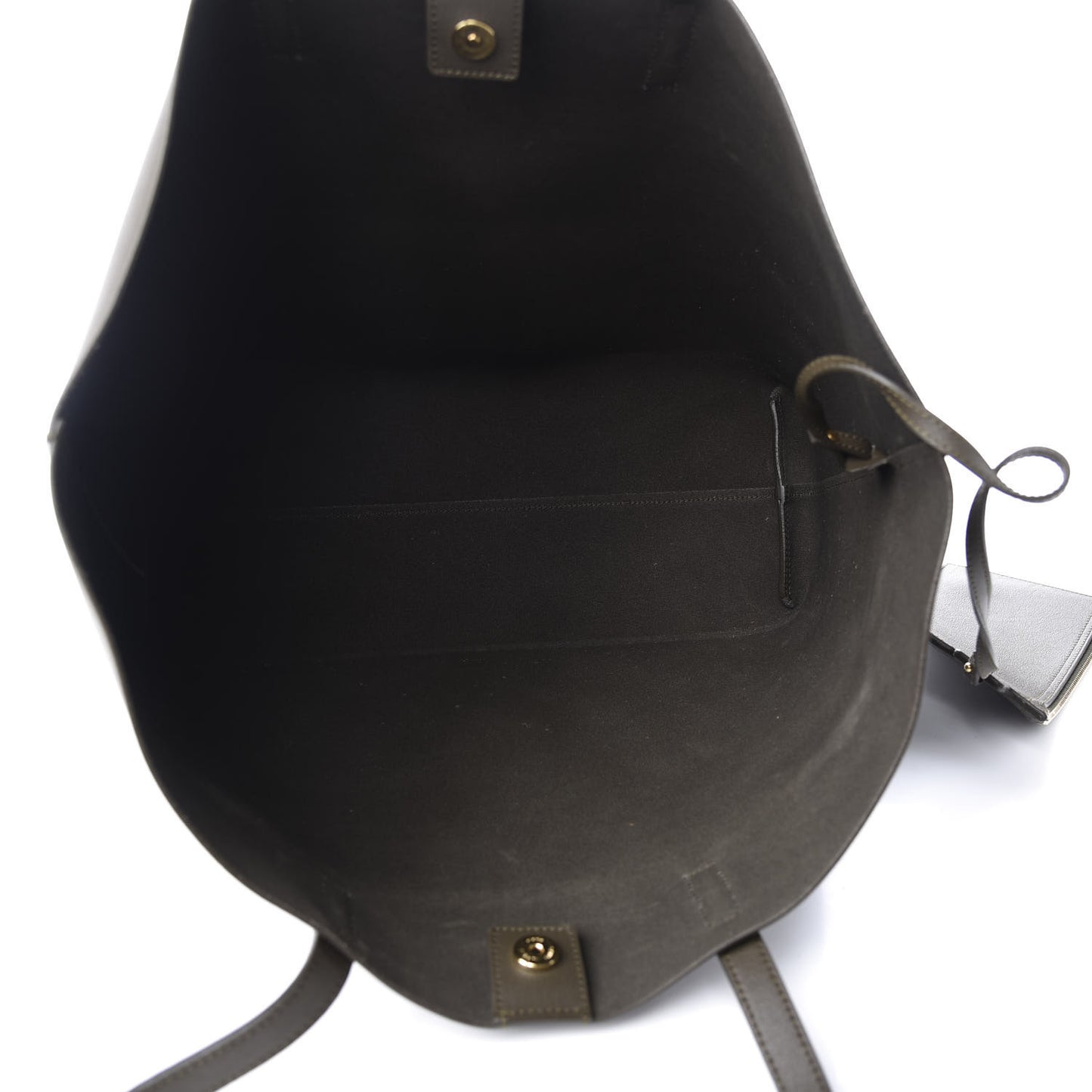 Calfskin Large Shopping Tote Kaki Militaire