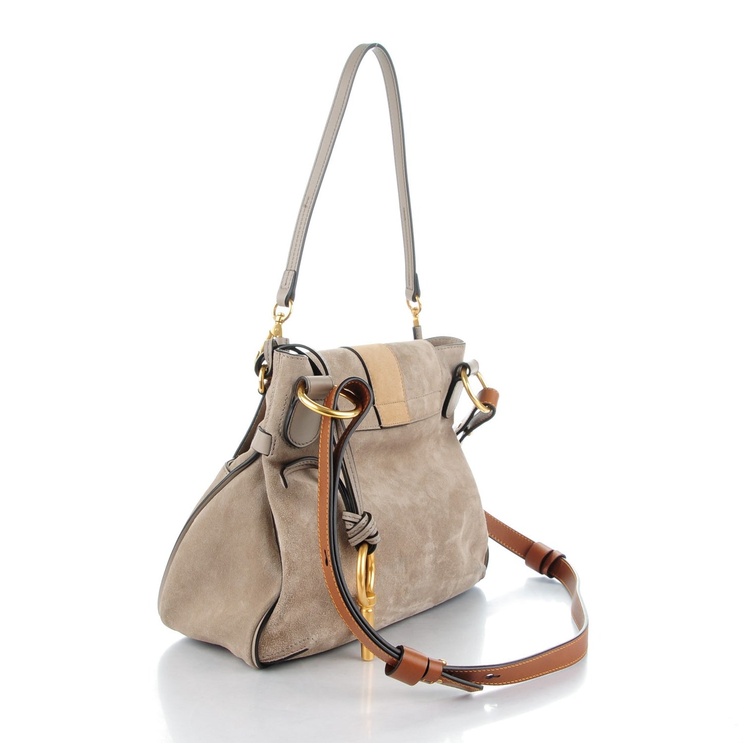 Suede Small Lexa Shoulder Bag Motty Grey