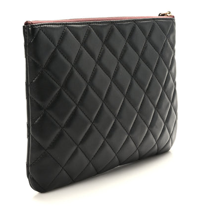 Chanel Lambskin Quilted Cosmetic Case Black 2 of 9
