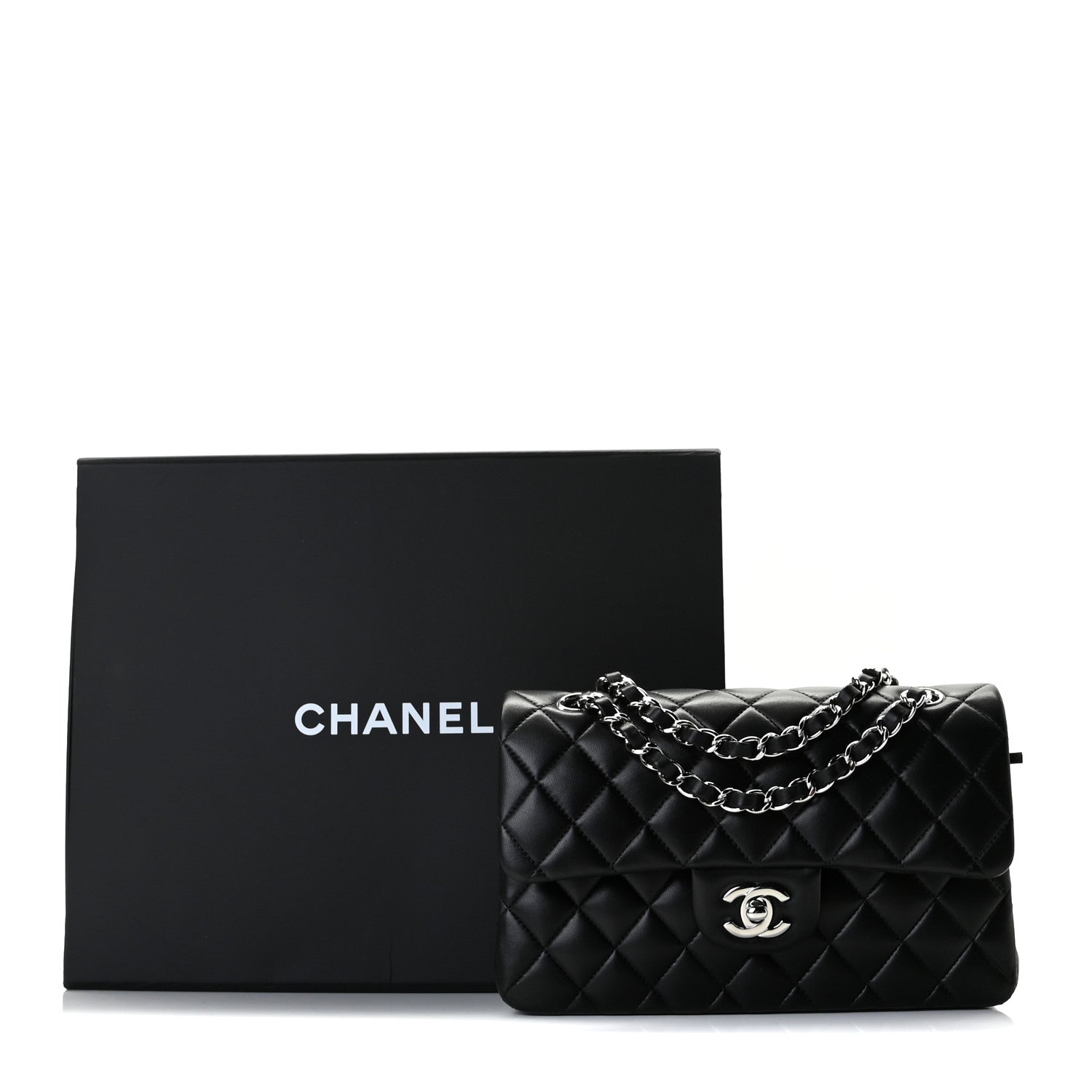 Chanel Lambskin Quilted Small Double Flap Black 10 of 10