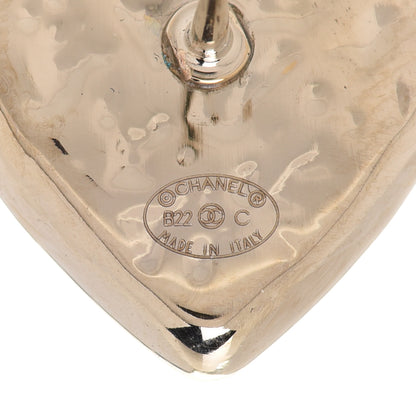 Chanel CC Heart Earrings Gold 4 of 5